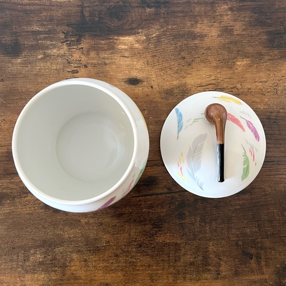 VINTAGE Raynaud Limoges 🇫🇷 Porcelain Dure Cigar and Feather Jar *RARE* - Picture 7 of 10